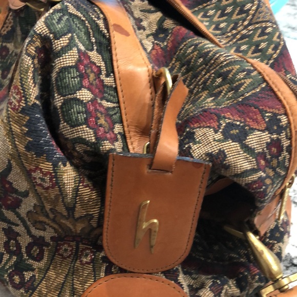 Very Rare Vintage Hartman “FLAME” Tapestry Weekender/duffle Bag - Picture 7 of 9